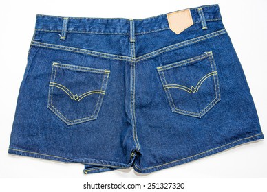Blue Jean Shorts White Background Stock Photo 251327320 | Shutterstock