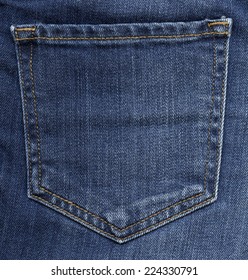 Blue Jeans Back Pocket