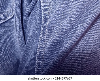 Blue Jeans Fabric Classic Denim Background Stock Photo 2144597637 ...