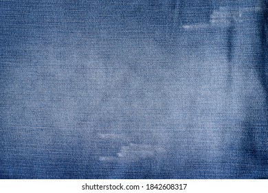 Blue Jeans Fabric Texture. Distressed Denim Background