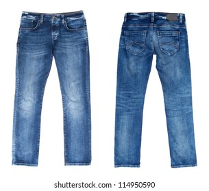 Blue Jeans Isolated on White - Shutterstock ID 114950590
