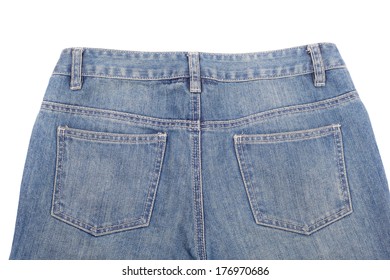 blue jeans isolated on white