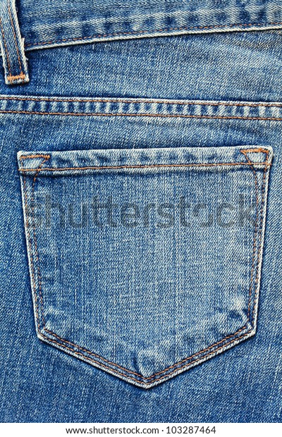 Blue Jeans Pocket Stock Photo (Edit Now) 103287464