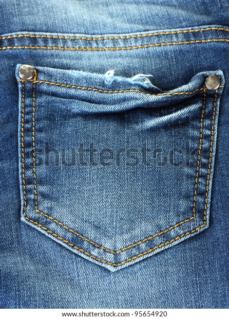 Blue Jeans Pocket Closeup Stock Photo 95654920 | Shutterstock