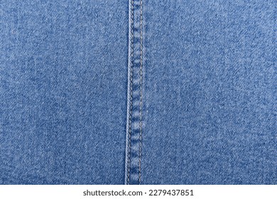 Blue Jeans texture with seams, jeans fabric texture background