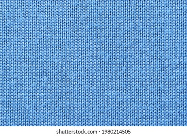 Blue Jersey Fabric Texture As Background