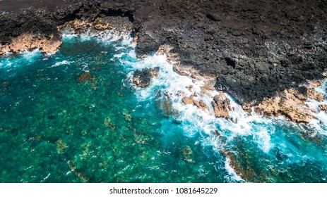 Blue Kailua Kona Hawaii Wave Attack Rock