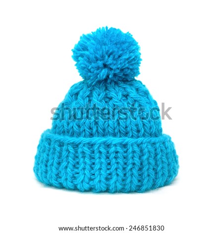 Blue knitted hat 