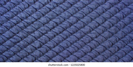 Blue Knitted Quilted Background