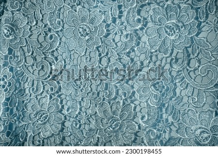 Blue lace with flower shape