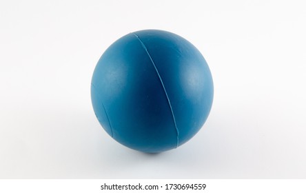 A Blue Lacrosse Ball Isolated