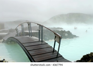 The Blue Lagoon, a geothermal bath resort in Iceland.