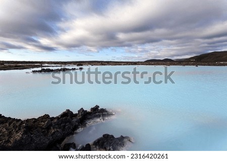 Blue Lagoon near Grindavik, Geothermal Bath, Reykjanes Peninsula, Southwest Iceland, Iceland