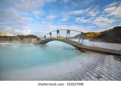 The Blue Lagoon On A Sunny Day In Iceland