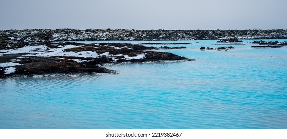 Blue Lagoon Thermal Bath In Iceland. Natural Spa Treatment