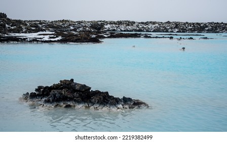 Blue Lagoon Thermal Bath In Iceland. Natural Spa Treatment