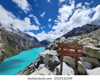 Blue Laguna Paron in the Huascaran National Park near Huaraz, Peru - Powered by Shutterstock