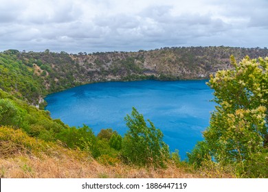 Blue lake at Mount Gambier in Australia