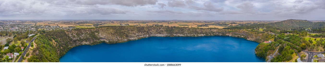 Blue lake at Mount Gambier in Australia