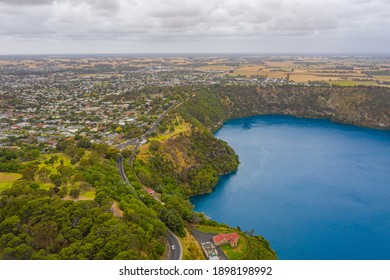 Blue lake at Mount Gambier in Australia