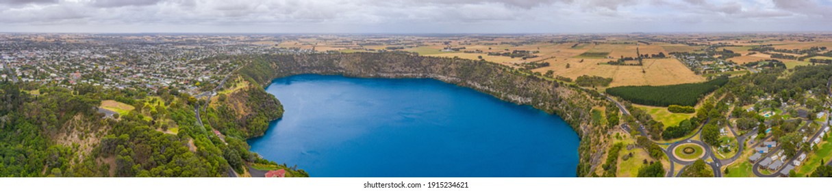 Blue lake at Mount Gambier in Australia