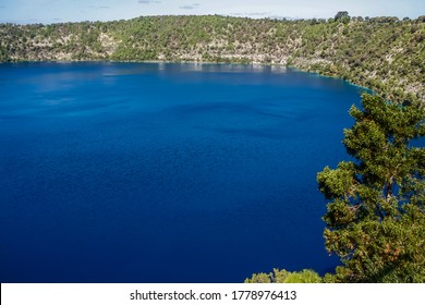 Blue Lake, one of four crater lakes on Mount Gambier maar, in the Limestone Coastal region of South Australia.