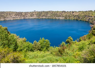 The Blue lake taken from a viewing point located in Mount Gambier South Australia on November 10th 2020