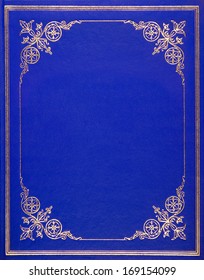 Blue Leather Book Cover