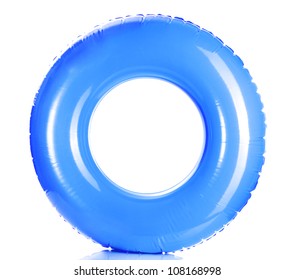 Blue Life Ring Isolated On White