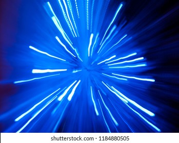 Blue light abstract starburst effect