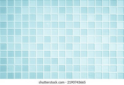 Blue light ceramic wall chequered and floor tiles mosaic background in bathroom, kitchen. Design pattern geometric with grid wallpaper texture decoration pool. Simple seamless abstract surface clean. - Shutterstock ID 2190743665