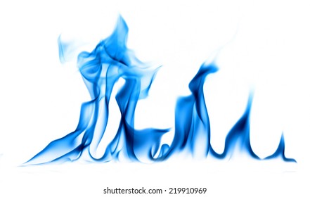 Blue Light Fire Flames On White Stock Photo (Edit Now) 272548736