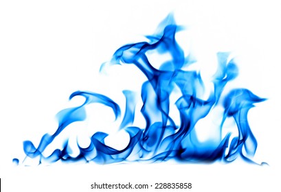 Blue Light Fire Flames On White Stock Photo 228835858 | Shutterstock