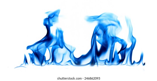 Blue Light Fire Flames On White Stock Photo 246862093 | Shutterstock