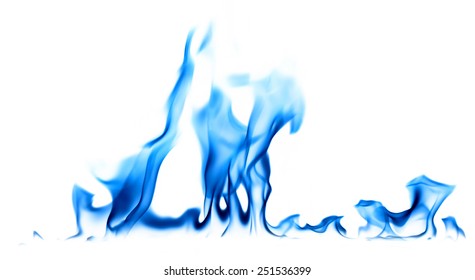 Blue Light Fire Flames On White Stock Photo 251536399 | Shutterstock