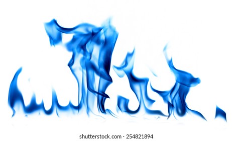 Blue Light Fire Flames On White Stock Photo (Edit Now) 272548736