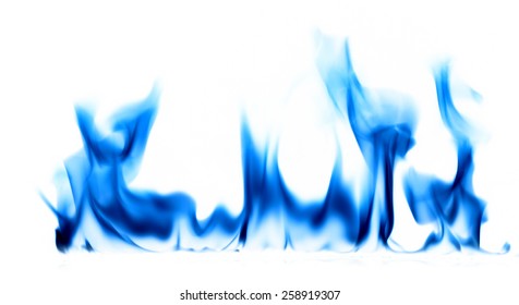 Blue Light Fire Flames On White Stock Photo 258919307 | Shutterstock