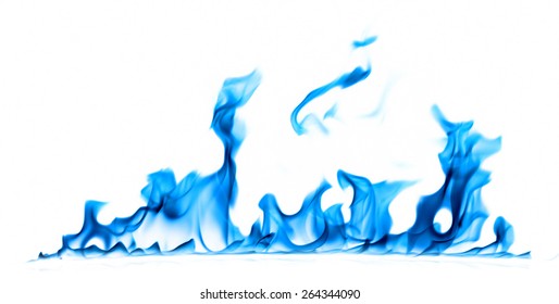 Blue Light Fire Flames On White Stock Photo 264344090 