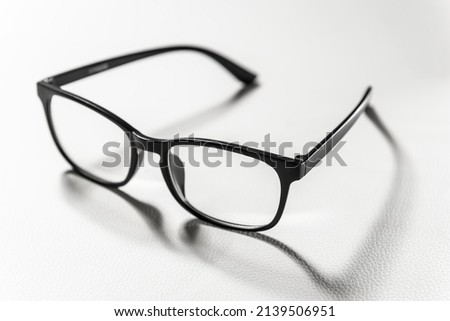Blue light glasses spectacles specs clear black optical clean white transparent eyewear reading closeup