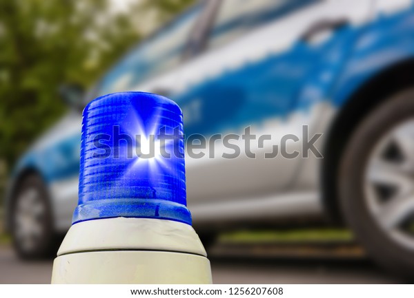 Blue light\
police
