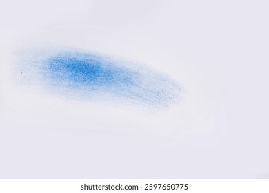 A blue line is drawn on a white background. A blue line is drawn on a white background. The line is thick and has lot of texture. The blue color is vibrant and stands out against the white background