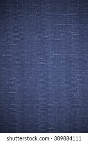 Blue Linen Background Or Woven Fabric Texture