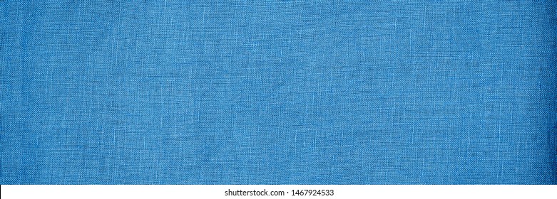 Blue Linen cloth background. Pure linen texture, web wide. Blue canvas background, banner, macro - Shutterstock ID 1467924533