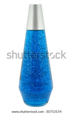 Blue Liquid In A Bottle (Clipping Path Included)