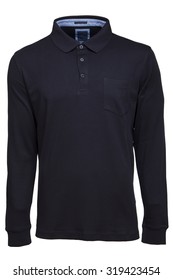 Blue Long Sleeve Polo Shirt