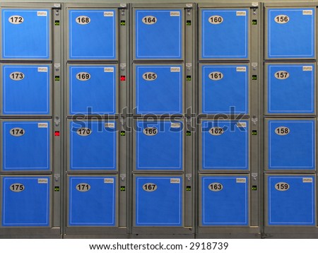 Blue Luggage Lockers
