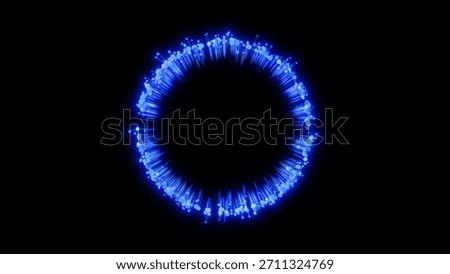 Blue Magic Particle Explosion – Black Background