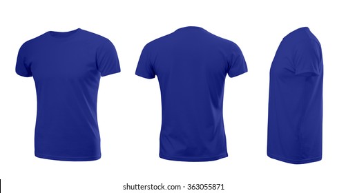 Download Similar Images, Stock Photos & Vectors of Vector illustration of blank blue men t-shirt template ...