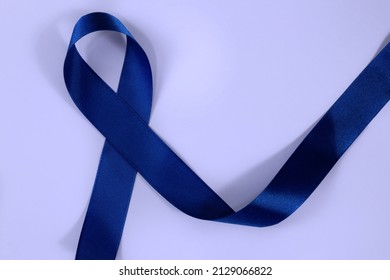 Blue March. Colorectal Cancer Awareness Month. Blue Ribbon