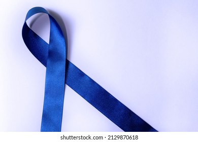 Blue March. Colorectal Cancer Awareness Month. Blue Ribbon